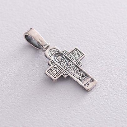 Срібний хрест "Розп'яття. Апостол Андрій Первозванний" 133081 №4