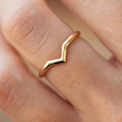 Кольцо "Viola" в желтом золоте к07606 №4