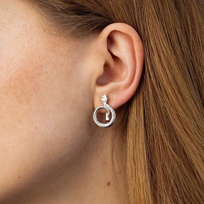 Серебряные серьги "Змеи" 902-01392 №2