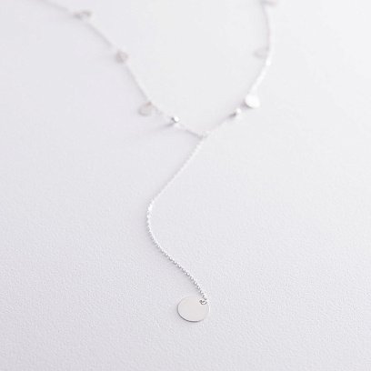 Кольє "Крапельки" в білому золоті кол01620 №2