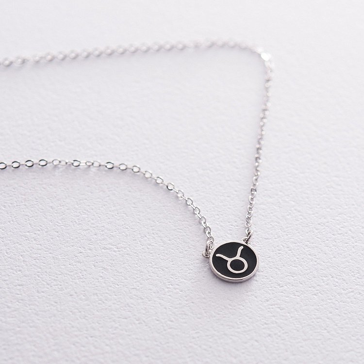 Срібне кольє "Знак зодіаку Телець" 18974тілець від ювелірного магазину Онікс