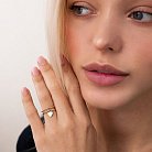 Золотое кольцо "Сердце" к05485 от ювелирного магазина Оникс - 3