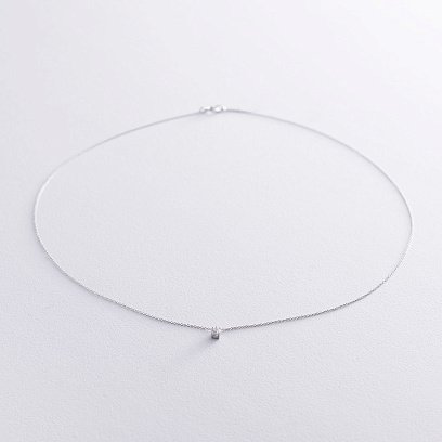 Золоте кольє з діамантом колб0058di №3