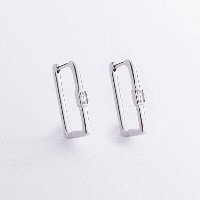 Золотые серьги с бриллиантами сб0559ri