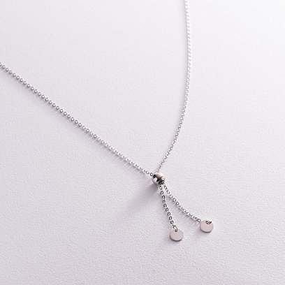 Срібне кольє - краватка з монетками 181169 №2