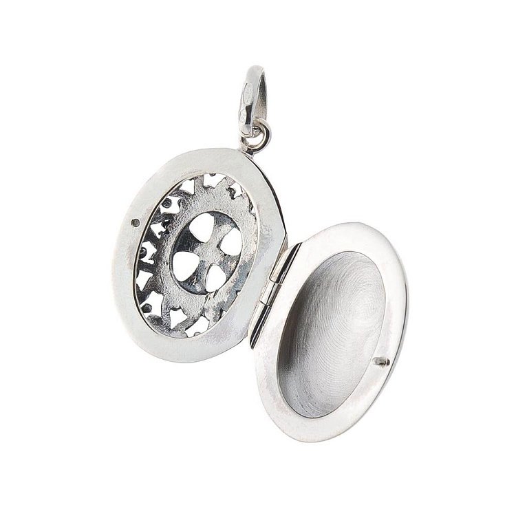 Срібний кулон для фотографії з візерунком 132654 від ювелірного магазину Онікс - 2