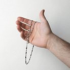 Мужская серебряная цепочка (эмаль) 0.5 см Ц0024ч от ювелирного магазина Оникс - 3
