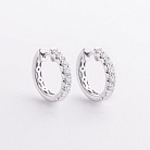 Золоті сережки - кільця з діамантами сб0656ri от ювелирного магазина Оникс