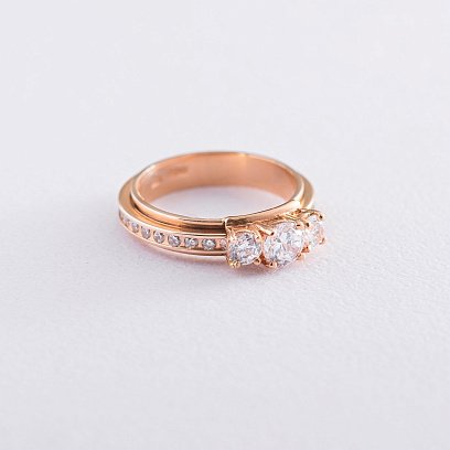 Золота каблучка "Любив, люблю і буду любити" к03102