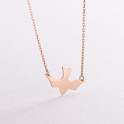 Кольє "Ластівка" у червоному золоті кол02363 №2