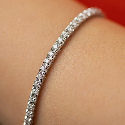 Браслет Теніс у білому золоті з білими діамантами 539721221 №7