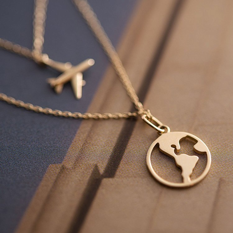 Кольє в жовтому золоті "Навколосвітня подорож" кол01685 від ювелірного магазину Онікс - 20