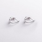 Срібні сережки "Хвиля" на англійській застібці 123527 от ювелирного магазина Оникс - 1