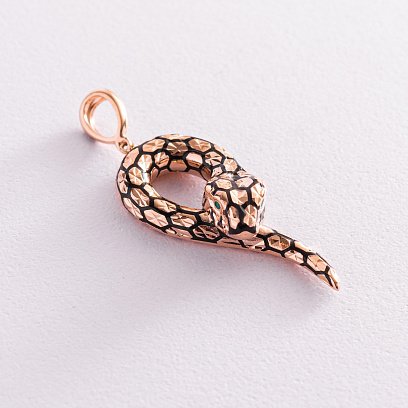 Золотий кулон "Змія" (емаль) п03635 №5
