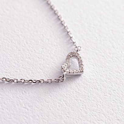 Золотой браслет "Сердечко" с бриллиантами бб0030z №2