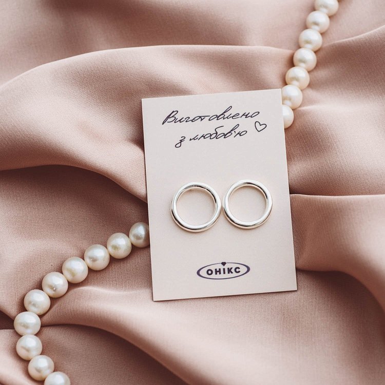 Срібні сережки "Кругообіг" 1.4 см 122491 від ювелірного магазину Онікс - 10