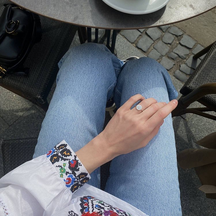 Срібна каблучка "Моя Україна" 112647яу від ювелірного магазину Онікс - 5