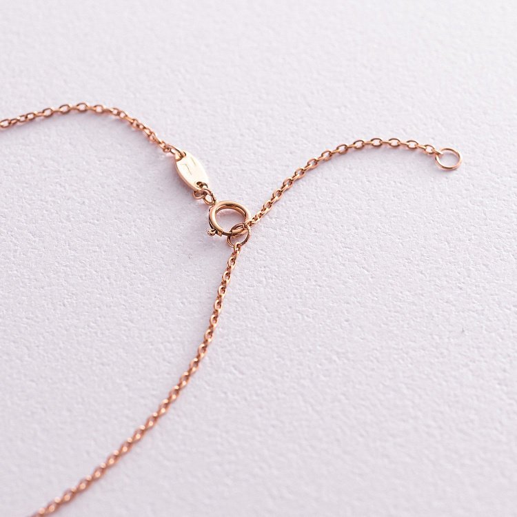 Золотое колье "Love" с фианитами кол00985 от ювелирного магазина Оникс - 2