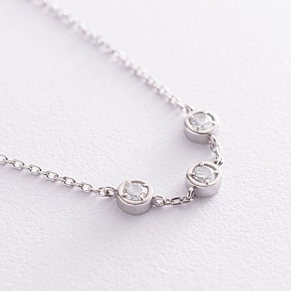 Срібний браслет з фіанітами 141525 №3