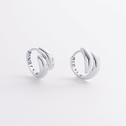 Сережки "Rosemarie" у білому золоті с09419