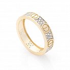 Золотое кольцо с фианитами к05613 от ювелирного магазина Оникс