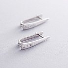 Срібні сережки з фіанітами 122624 от ювелирного магазина Оникс