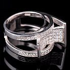 Серебряное кольцо с фианитами "Геометрия" 11682 от ювелирного магазина Оникс - 1