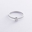 Помолвочное кольцо с бриллиантами (белое золото) 220201121 от ювелирного магазина Оникс - 2