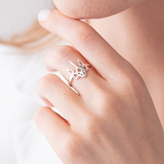 Серебряное кольцо  "Герб Украины - Тризуб" 111379 №13