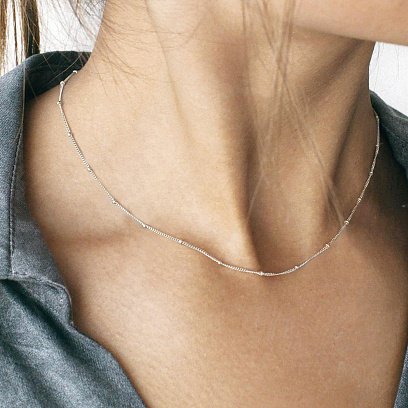 Серебряное колье "Утонченность" 181055 №4