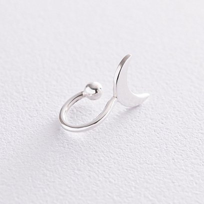 Сережка - каффа "Місяць" в сріблі 122901 №9