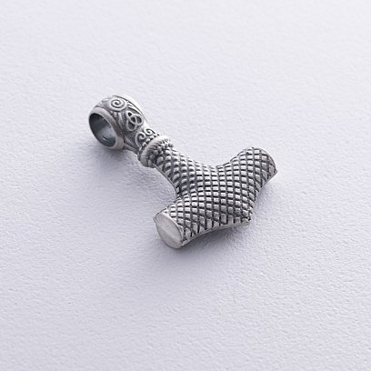 Срібна підвіска "Молот Тора" 133241 №7