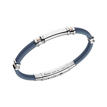 Мужской браслет с серебряной и золотой вставкой Zancan EXB577R-AV