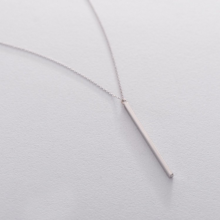 Серебряное колье Минимализм 18899 от ювелирного магазина Оникс - 1