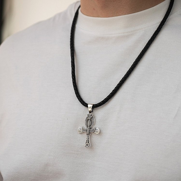 Серебряный кулон "Египетский крест Анкх. Жезл Озириса - символ вечной жизни" 133111 от ювелирного магазина Оникс - 3