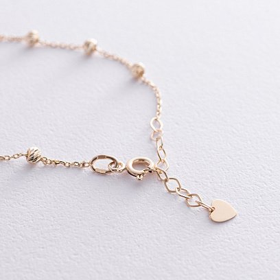 Браслет "Кульки" у жовтому золоті б05217 №5