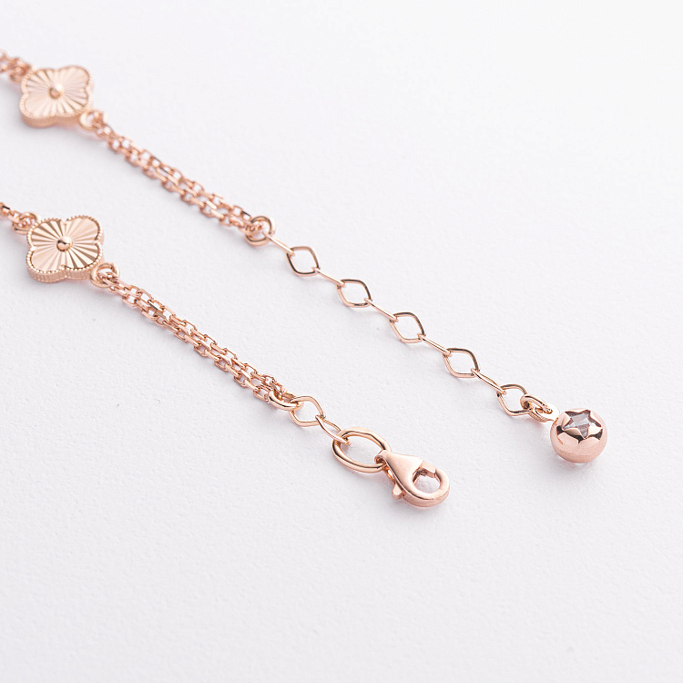 Золотий браслет "Конюшина" б05798 від ювелірного магазину Онікс - 2