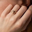 Кольцо "Гвоздь" с бриллиантами (желтое золото) кб0476м от ювелирного магазина Оникс - 1