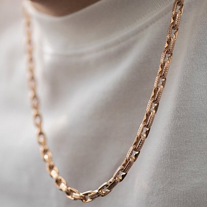 Мужская золотая цепочка ц00566 №4