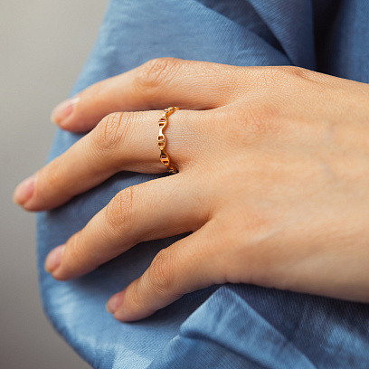 Каблучка "Helen" у червоному золоті mini к08430 №4