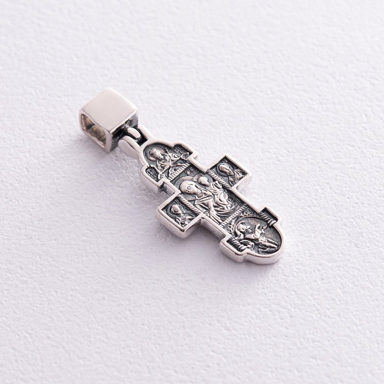 Православний хрест "Явлення Христа до жінок-мироносиць. Ікона Божої Матері" Несподівана Радість " 131110 від ювелірного магазину Онікс - 1