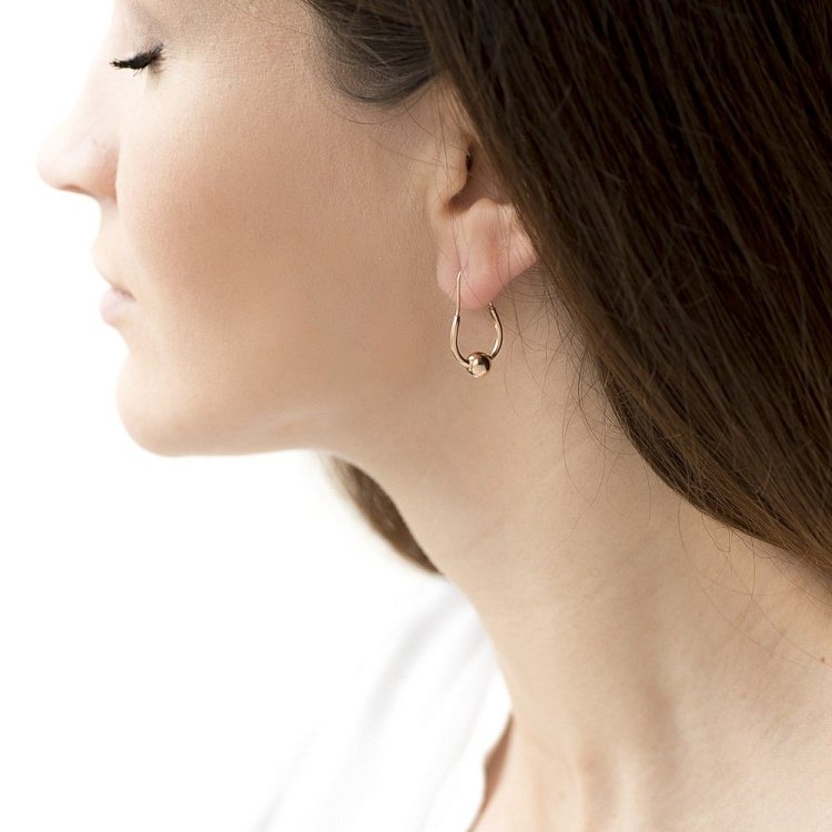 Золоті сережки без каменів с00058к від ювелірного магазину Онікс - 2