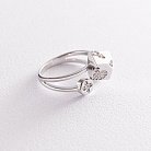 Золотое кольцо "Цветочки-сердце-клевер" с фианитами к05199 от ювелирного магазина Оникс - 1