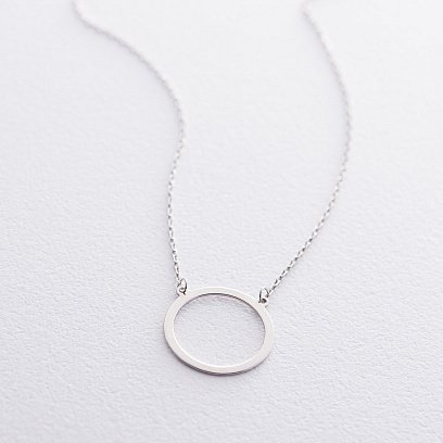 Серебряное колье "Круг" 18907