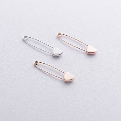 Золотая булавка "Сердечко" зак00354 №3