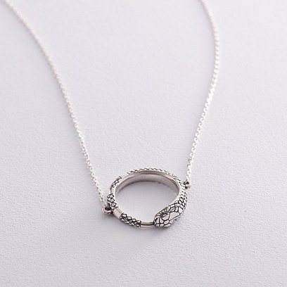 Срібне кольє "Змій Уроборос" 181256 №3