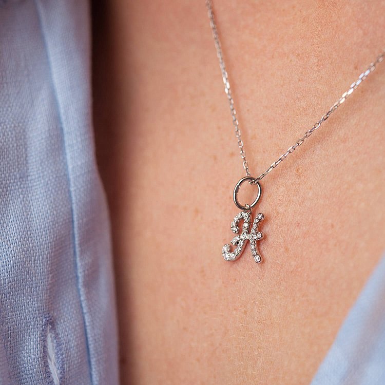 Золотая подвеска "Буква Н" с бриллиантами пН от ювелирного магазина Оникс - 3