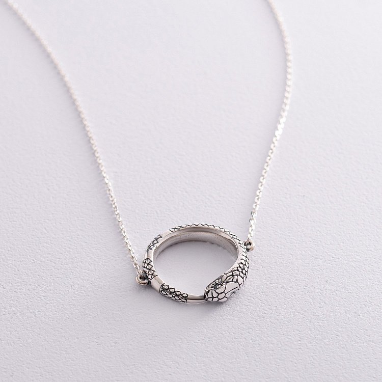 Срібне кольє "Змій Уроборос" 181256 від ювелірного магазину Онікс - 2