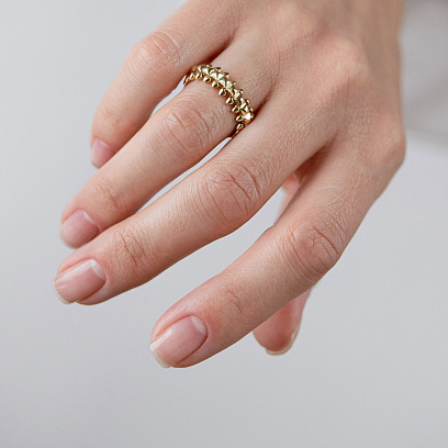 Кольцо "Тереза" в желтом золоте к08420 №4