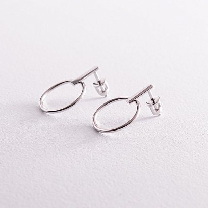 Золотые серьги - пусеты "Уверенность" с06685 №4